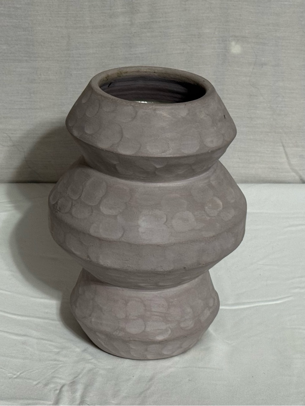 Anthropologie Sculptural Textured Ceramic Vase NWT